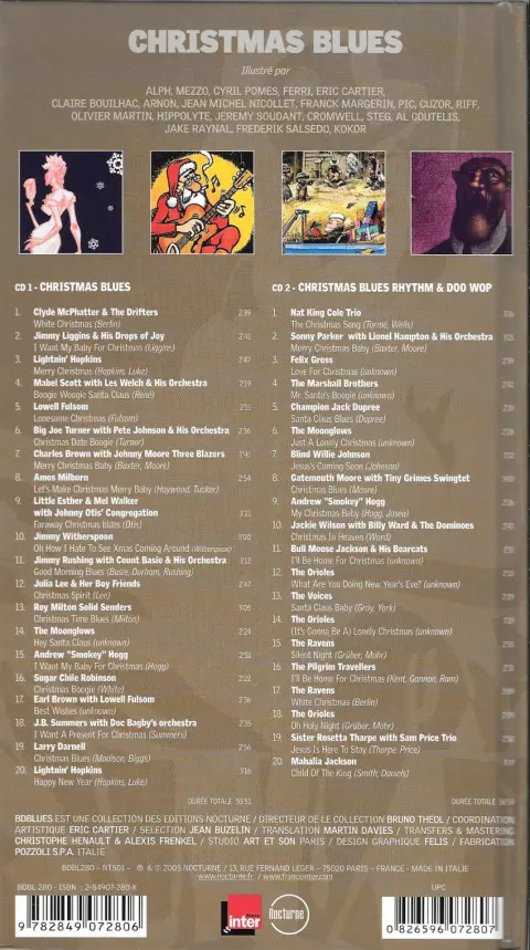 Verso de l'album BD Blues Christmas blues