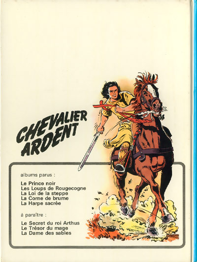 Verso de l'album Chevalier Ardent Tome 5 La harpe sacrée