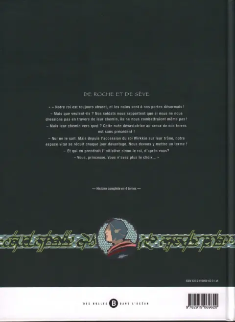 Verso de l'album De Roche & de Sève 1 On ne naît pas elfe noire...