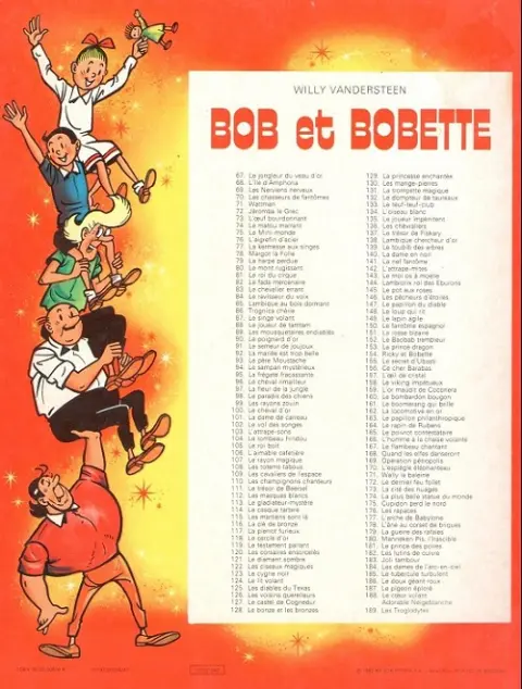 Verso de l'album Bob et Bobette Tome 141 La nef fantôme