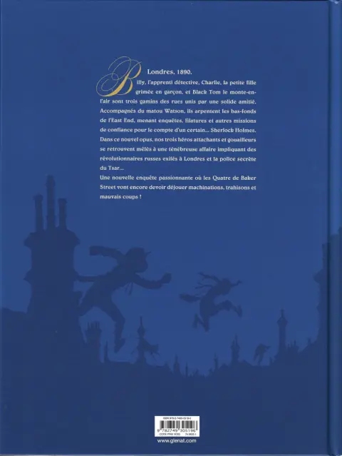 Verso de l'album Les Quatre de Baker Street Tome 2 Le dossier Raboukine