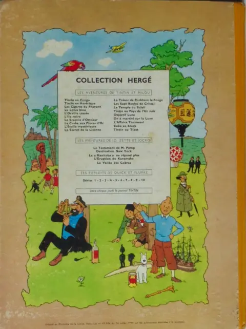 Verso de l'album Tintin Tome 14 Le temple du soleil