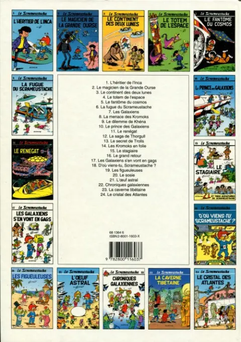 Verso de l'album Le Scrameustache Tome 17 Les galaxiens s'en vont en gags