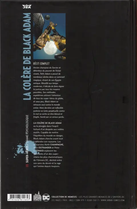 Verso de l'album La colère de Black Adam