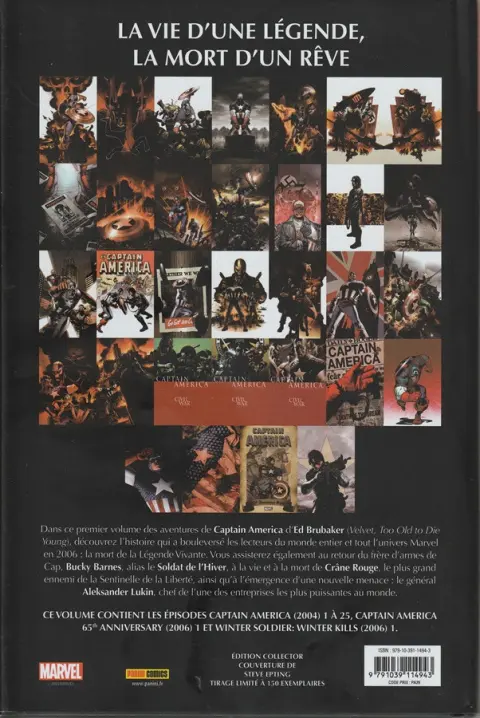 Verso de l'album Captain America 1