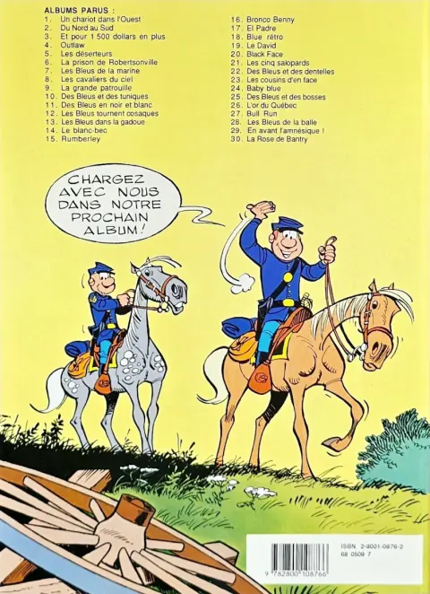 Verso de l'album Les Tuniques Bleues Tome 19 Le David
