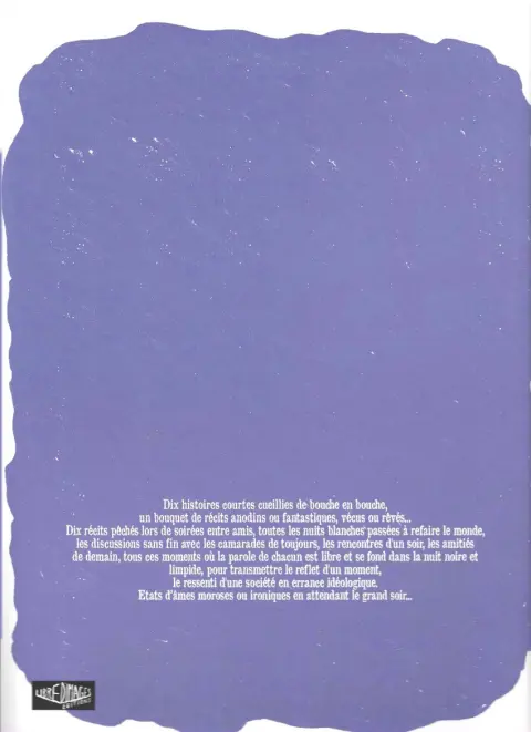 Verso de l'album Nuits blanches et autres histoires courtes