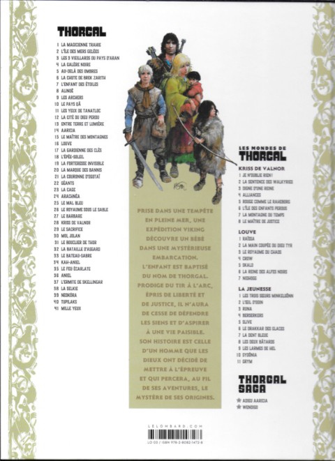Verso de l'album Thorgal Tome 3 Les trois vieillards du pays d'ahan