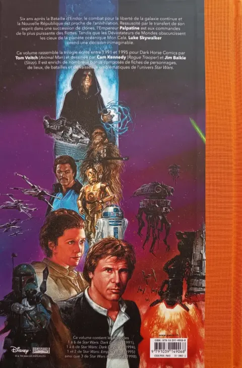 Verso de l'album Star Wars - L'empire des ténèbres