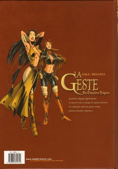 Verso de l'album La Geste des Chevaliers Dragons Tome 2 Akanah
