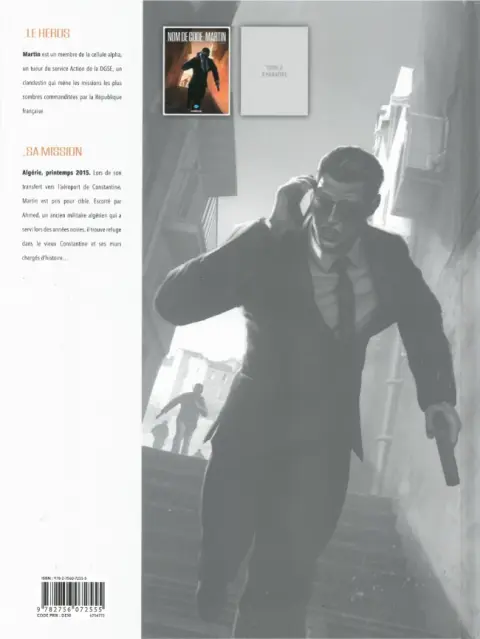Verso de l'album Nom de code : Martin Tome 1 Constantine