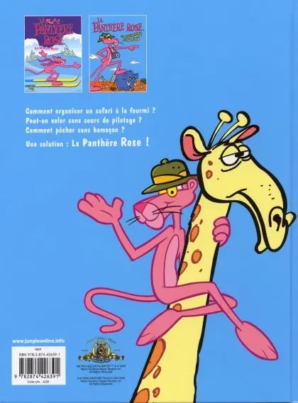 Verso de l'album La Panthère Rose Tome 2 La Panthère Rose en safari fou fou fou
