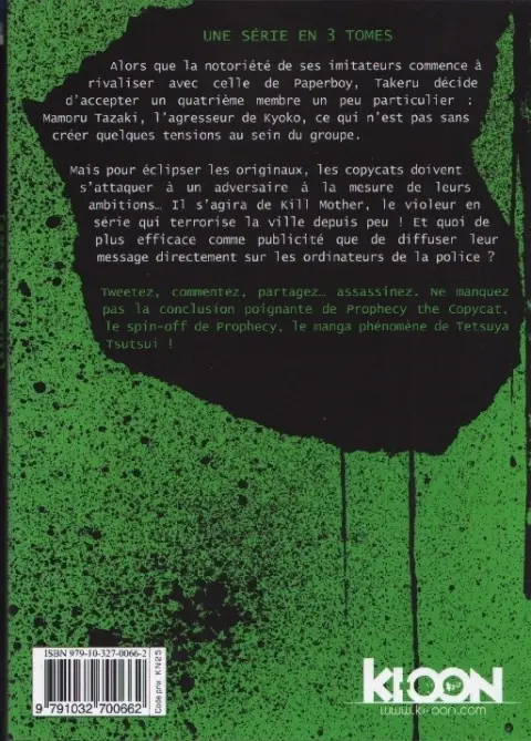 Verso de l'album Prophecy [The Copycat] (3)