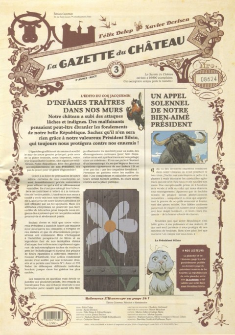 Couverture de l'album La Gazette du Château N° 3