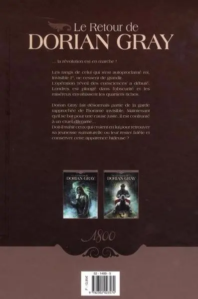 Verso de l'album Le Retour de Dorian Gray Tome 2 Noir animal