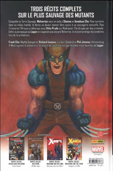 Verso de l'album Savage Wolverine Sauvage