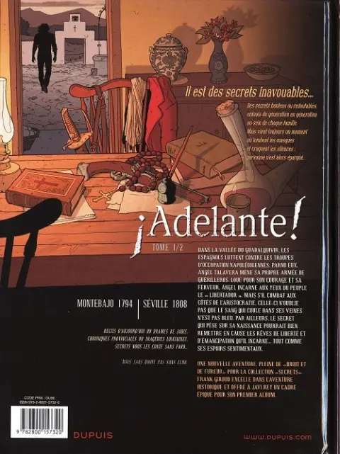 Verso de l'album Secrets - ¡Adelante! Tome 1/2