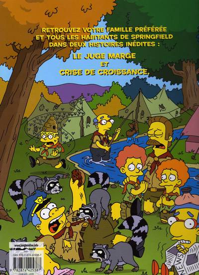 Verso de l'album Les Simpson Tome 1 Camping en délire