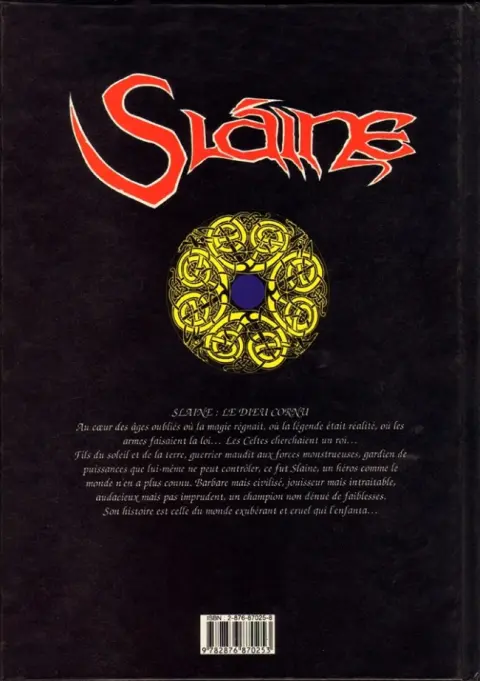 Verso de l'album Sláine Tome 1 Le dieu cornu