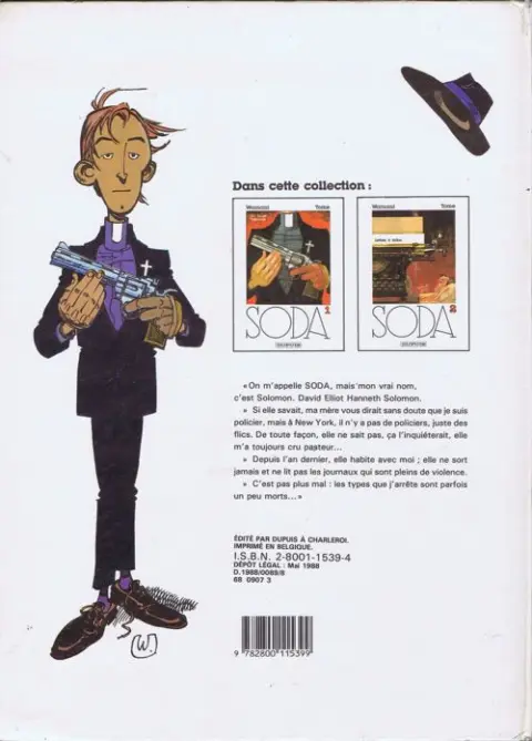Verso de l'album Soda Tome 2 Lettres à Satan