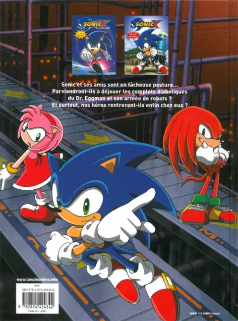 Verso de l'album Sonic X Tome 2 Records de vitesse