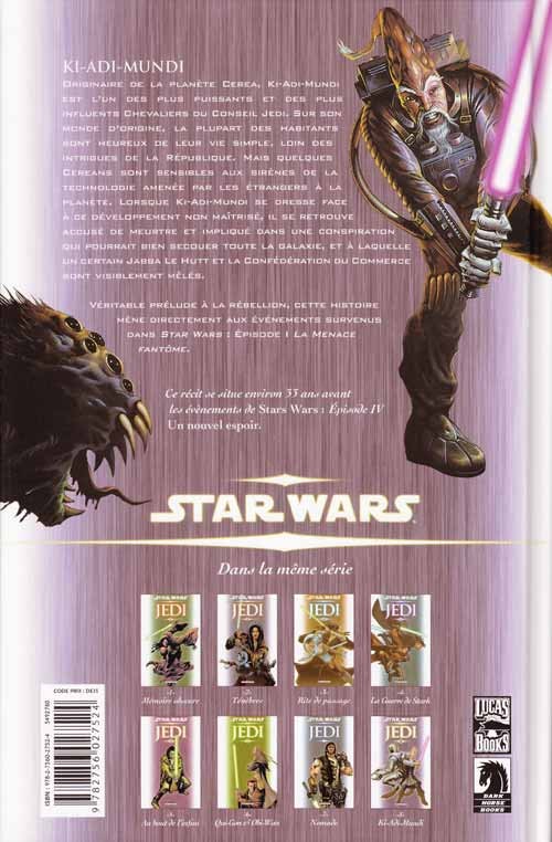 Verso de l'album Star Wars - Jedi Tome 8 Ki-Adi-Mundi