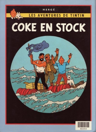 Verso de l'album Tintin Tomes 6 et 19 L'oreille cassée / Coke en stock