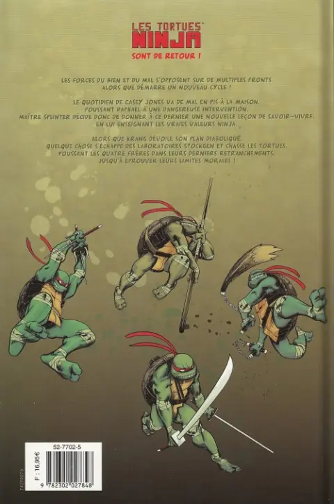 Verso de l'album Les Tortues Ninja Tome 4 Les Péchés du père