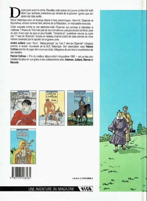 Verso de l'album Les 7 Vies de l'Épervier Tome 4 Hyronimus