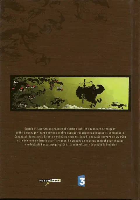 Verso de l'album Chasseurs de dragons Tome 1 Un dragon comme pas deux