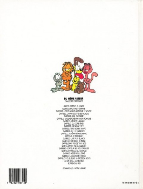 Verso de l'album Garfield Tome 10 Tiens bon la rampe !