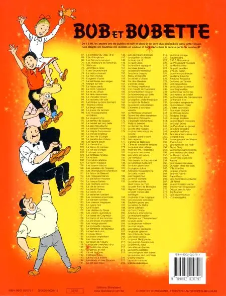 Verso de l'album Bob et Bobette Tome 273 L'europagaille