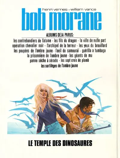 Verso de l'album Bob Morane Tome 24 Le temple des dinosaures