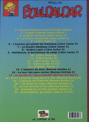 Verso de l'album Bouldaldar et Colégram Tome 16 Le Moulin de l'Épouvantable Nuit