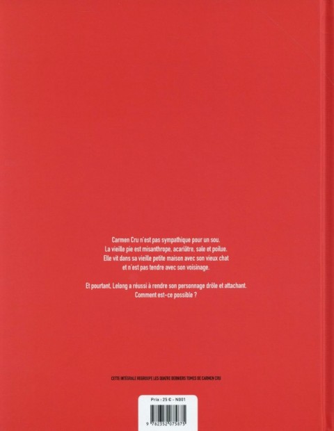 Verso de l'album Carmen Cru Intégrale Volume 2