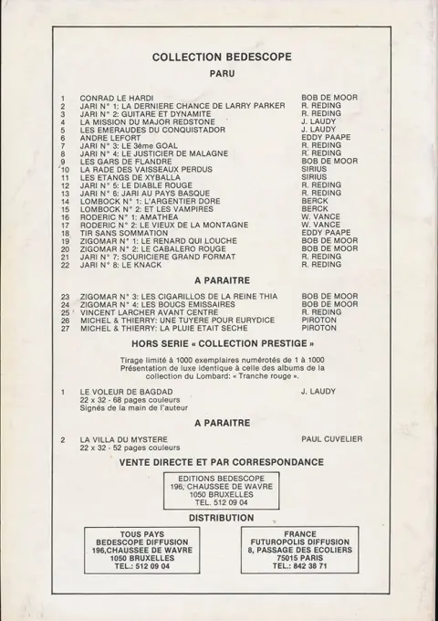 Verso de l'album Jari Tome 12 Le Knack