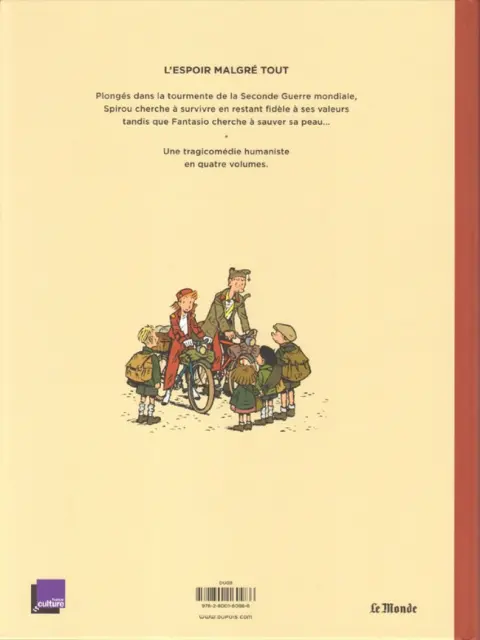 Verso de l'album Spirou et Fantasio - Une aventure de... / Le Spirou de... Tome 13 L'Espoir malgré tout - Première partie - Un mauvais départ
