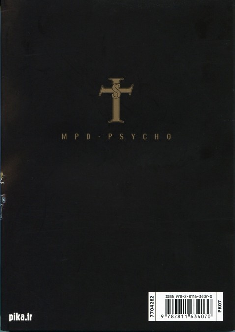 Verso de l'album MPD-Psycho - Le détective schizophrène N° 20