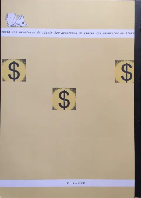 Verso de l'album Tintin Les Intermittents