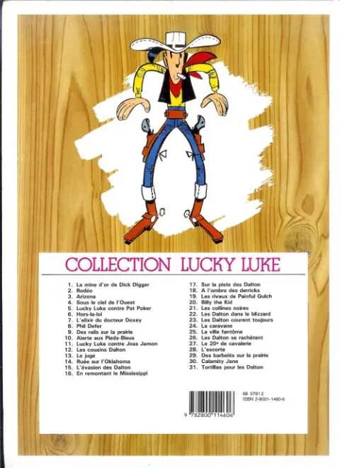 Verso de l'album Lucky Luke Tome 20 Billy the Kid
