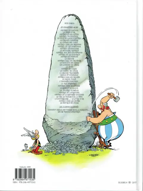 Verso de l'album Astérix Tome 32 Astérix et la rentrée gauloise