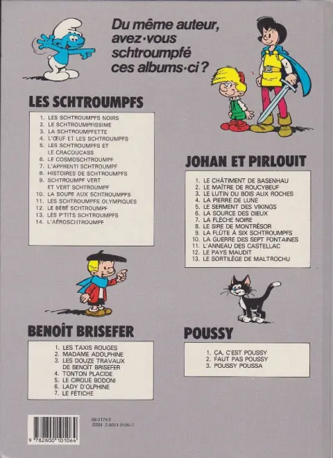 Verso de l'album Johan et Pirlouit Tome 12 Le pays maudit
