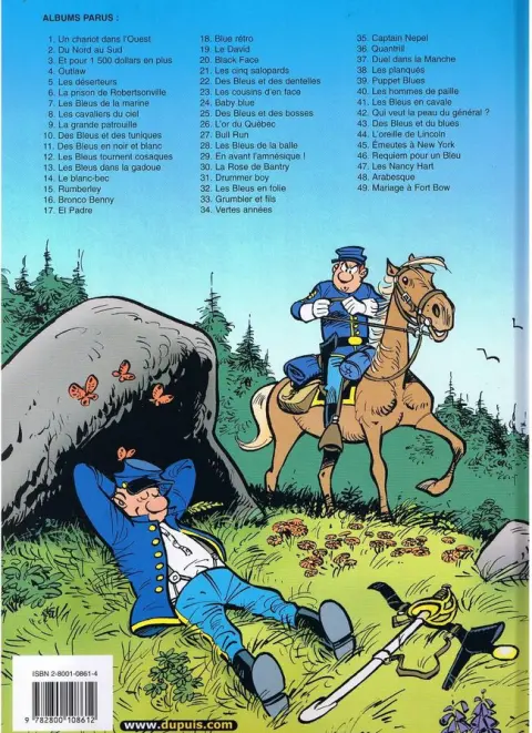 Verso de l'album Les Tuniques Bleues Tome 4 Outlaw