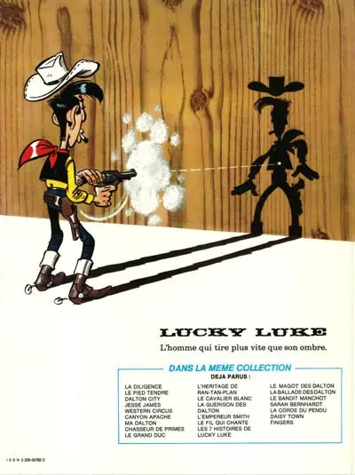 Verso de l'album Lucky Luke Tome 42 7 histoires de Lucky Luke