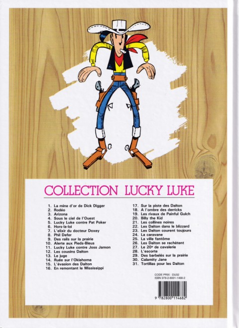 Verso de l'album Lucky Luke Tome 28 L'escorte