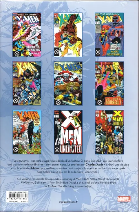 Verso de l'album X-Men L'intégrale Tome 37 1994 (I)