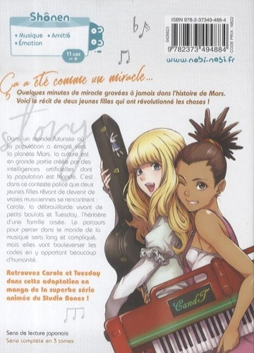 Verso de l'album Carole & Tuesday 1