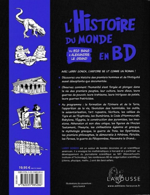Verso de l'album L'histoire du monde en BD 1 Du big bang à Alexandre Le Grand