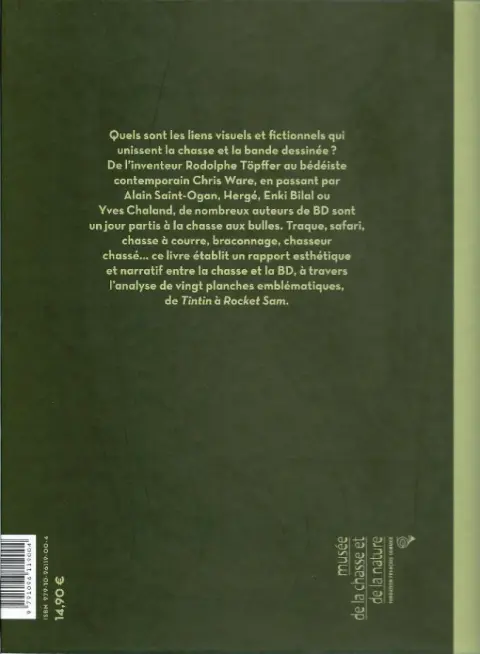 Verso de l'album SAFARIX La chasse en BD de Töppfer à Chris Ware