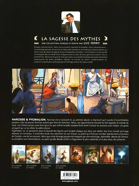 Verso de l'album Narcisse & Pygmalion